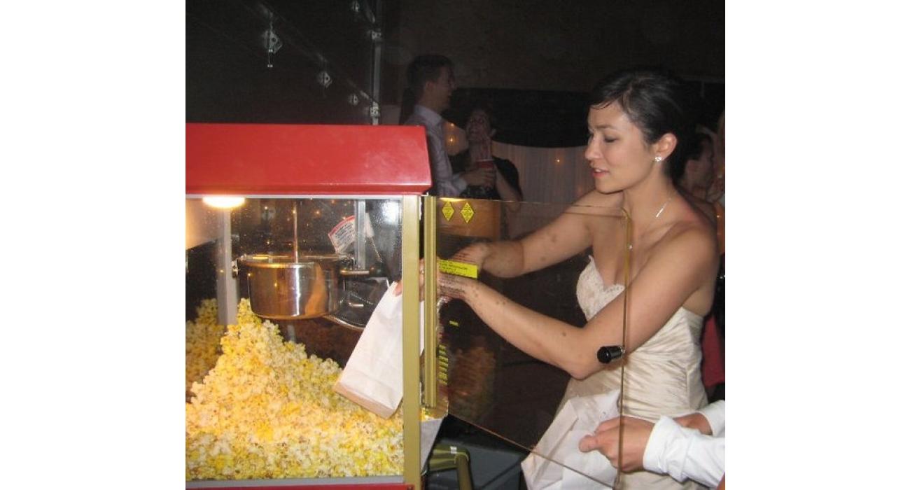 Máquina de palomitas para bodas