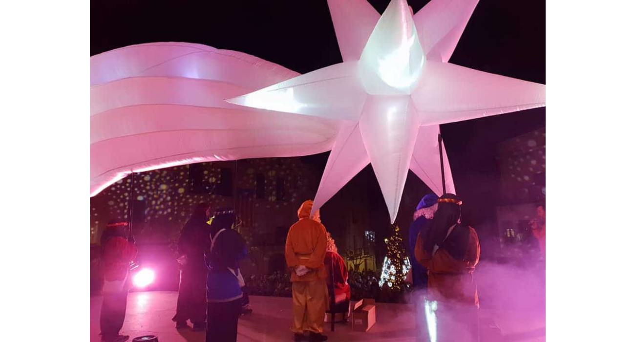 Estrella fugaç inflable lluminosa