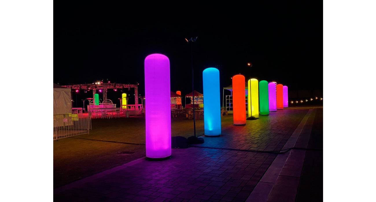 Columnes inflables iluminades
