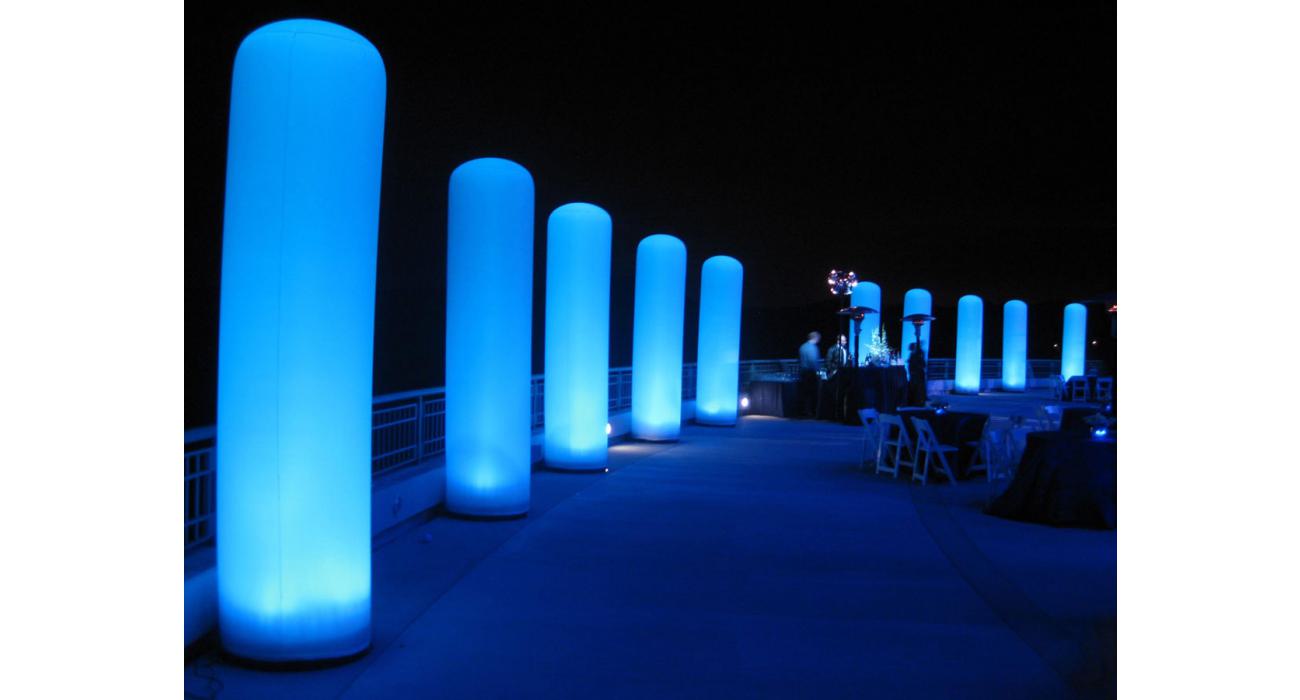 Columnes inflables iluminades