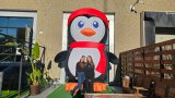 Pingüino gigante hinchable